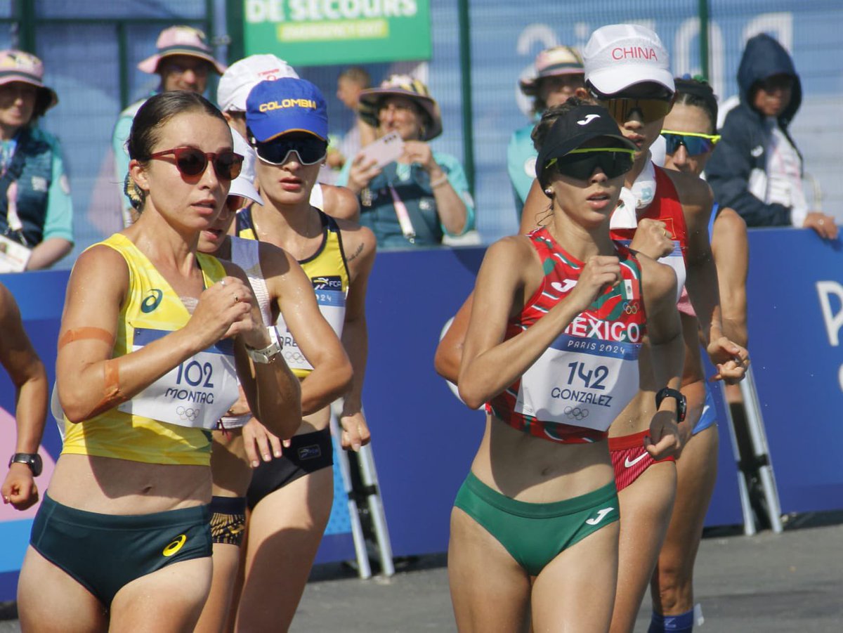 ¡Grandes representantes de México! 🇲🇽

Las marchistas Alegna González, Alejandra Ortega e Ilse Guerrero, finalizan los 20 km en las posiciones 5, 24 y 39 con tiempos de 1:27:14, 1:31:58 y 1:37:10 horas, respectivamente; en los #JuegosOlímpicos #PARIS2024.