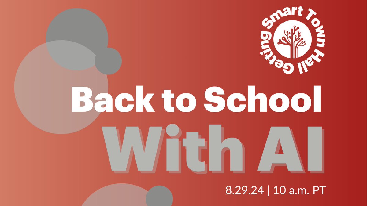 Getting Smart (@getting_smart) on Twitter photo Join us Aug 29 at 10:00 a.m. PT for a #BacktoSchool with #AI #GSTownHall ft. @WesKriesel of <a href="/OCDeptofEd/">OCDE</a>, <a href="/JerryAlmendarez/">Jerry Almendarez</a> & <a href="/BiancaBarquin/">Bianca Barquin</a> from <a href="/SantaAnaUSD/">Santa Ana USD</a>. Discover how AI supports learning & improves student engagement: us02web.zoom.us/meeting/regist…
#BackToSchool #AIinEducation Join us Aug 29 at 10:00 a.m. PT for a #BacktoSchool with #AI #GSTownHall ft. @WesKriesel of <a href="/OCDeptofEd/">OCDE</a>, <a href="/JerryAlmendarez/">Jerry Almendarez</a> & <a href="/BiancaBarquin/">Bianca Barquin</a> from <a href="/SantaAnaUSD/">Santa Ana USD</a>. Discover how AI supports learning & improves student engagement: us02web.zoom.us/meeting/regist…
#BackToSchool #AIinEducation