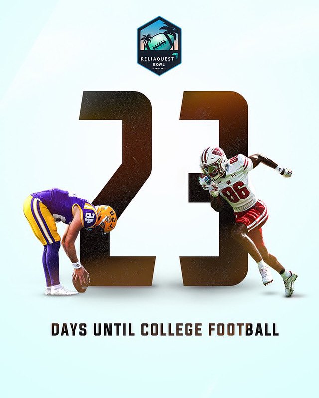 ReliaQuestBowl's tweet photo. The wait is almost over�� ⌛️
#ReliaQuestBowl #MoreThanAGame #CFB #cfbcountdown https://t.co/ImzOvYUM5q
