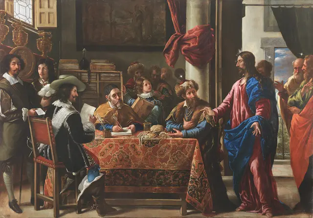 TomD3SG's tweet photo. This painting is The Calling of Saint Matthew by Juan de Pareja, dated 1661! The composition reminds me of Millais' 1848/1849 painting, Isabella! https://t.co/18jUKPx6mf