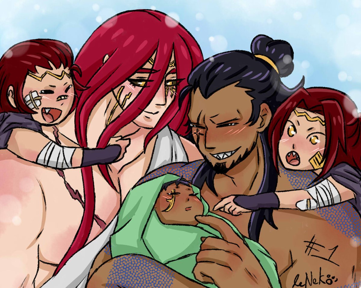 leneko42's tweet photo. Dia 1: Familia

¡Dándole la bienvenida a su nueva y última integrante! Lü Mei/Thorhilde~ (papá🐉 tiene una pequeñita obsesión con el nombre de su esposo 🤭)
Los gemelos estan fascinados por su hermanita. Papá⚡ igual porque es su esposo en chiquito por fin🤣💕

#ThorLuWeek2024 https://t.co/uPeTsgV8ML