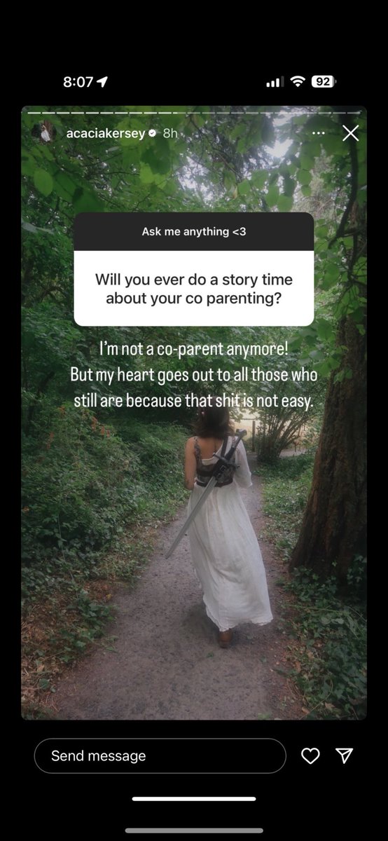 I hate that she acts like co parenting is just a phase to get through as if most people don’t have to always involve the other parent like her situation will probably change inevitably