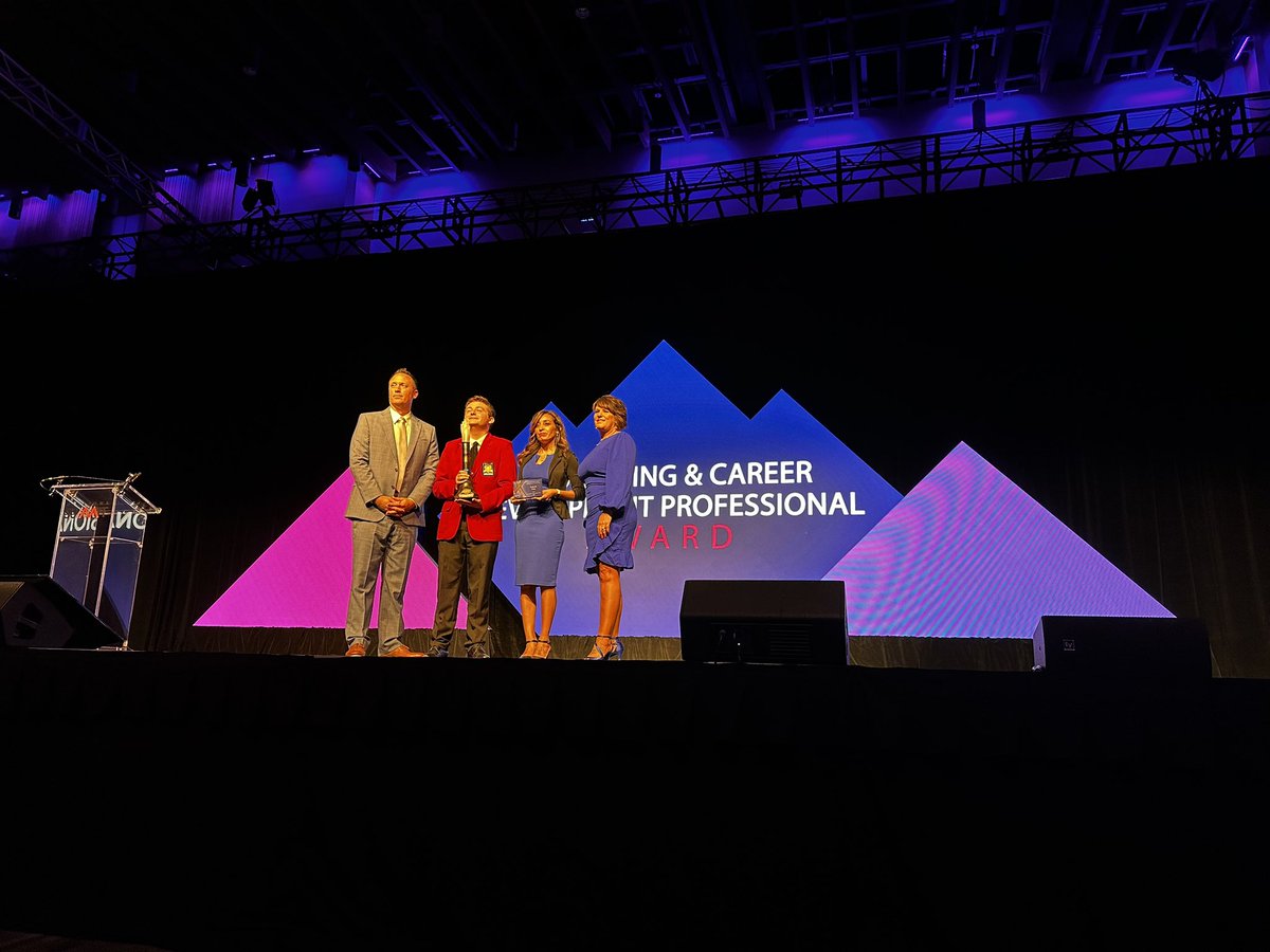 Congratulations to Valerie Fink from <a href="/GreatPlainsTech/">Great Plains Tech</a> for winning the Counseling &amp; Career Development Professional Award. #OKSummit24 #OKCareerTech