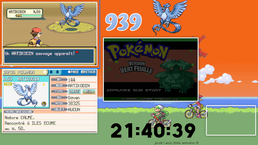 Artikodin shiny en seulement 939 resets, que dire de plus à part : Youpi.