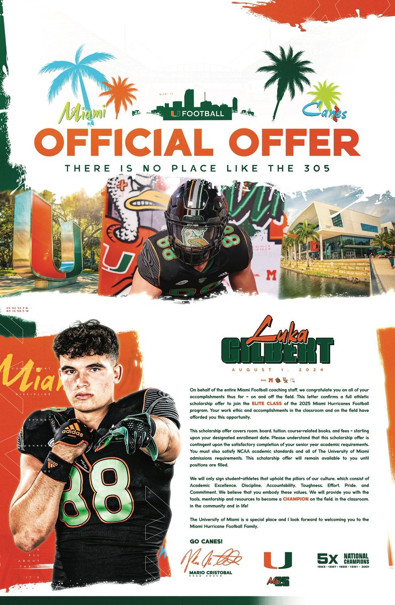 Luka (@luka_gilbert) on Twitter photo Blessed!
@canesfootball <a href="/coach_cristobal/">Mario Cristobal</a>
@coachwoodiel @coachdawson_um
@natecrutch <a href="/dtrain2901/">DENNIS SMITH</a> @coachfield
<a href="/mackrizz23/">Mackenzie Rizzi</a> <a href="/LakotaWestFB/">Lakota West Football</a> Blessed!
@canesfootball <a href="/coach_cristobal/">Mario Cristobal</a>
@coachwoodiel @coachdawson_um
@natecrutch <a href="/dtrain2901/">DENNIS SMITH</a> @coachfield
<a href="/mackrizz23/">Mackenzie Rizzi</a> <a href="/LakotaWestFB/">Lakota West Football</a>