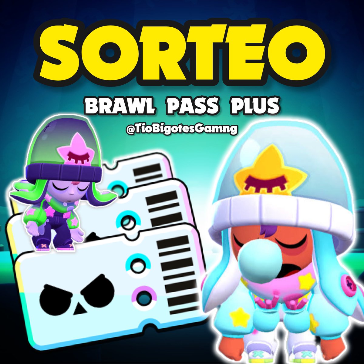 SORTEO / GIVEAWAY BRAWL PASS PLUS ⭐️ 

- Sígueme <a href="/TioBigotesGamng/">El Tío Bigotes Gaming</a> 
- RT ♻️ y Like ❤️ 
- Menciona a dos amigos
- Like a mi tweet anclado 📌
Termina el 8 de agosto 🍀
#BrawlStars