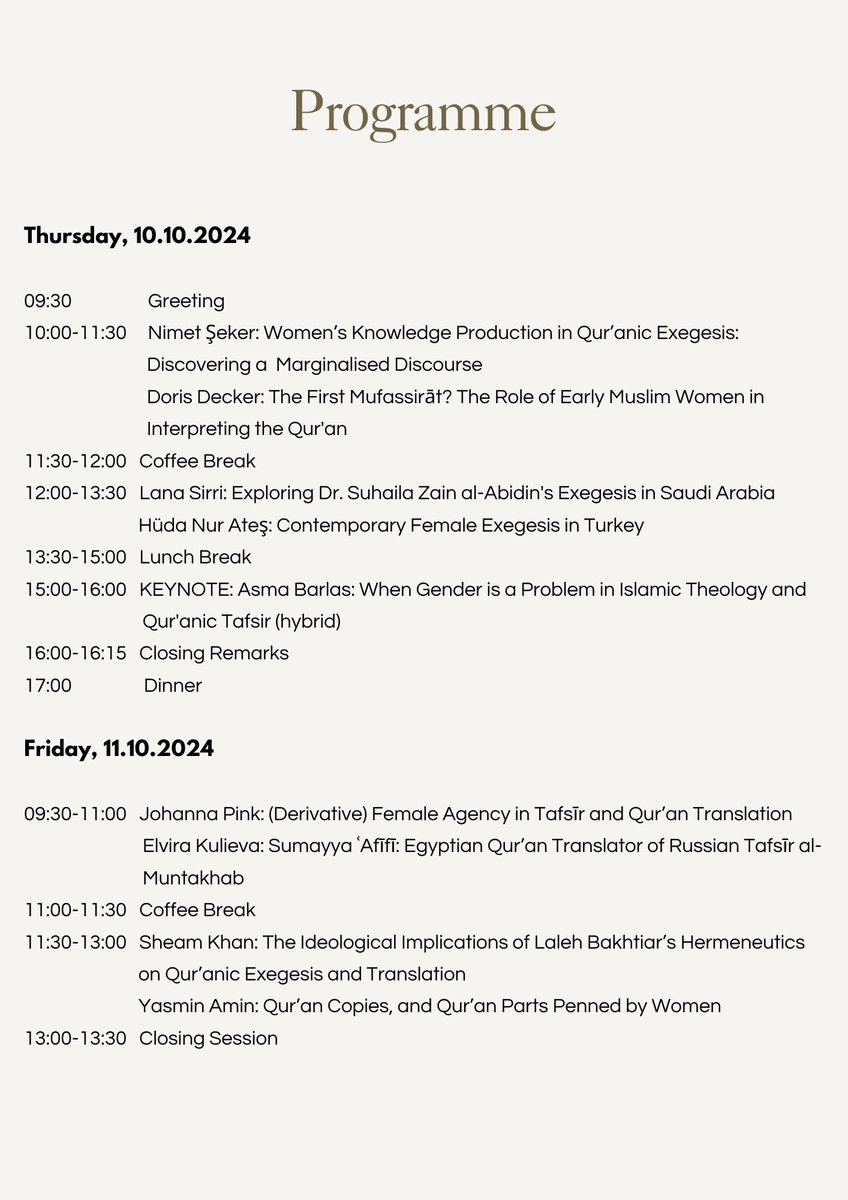 BIT_HumboldtUni's tweet photo. (2/2) Sheam Khan (@uniofleicester), Elvira Kulieva &amp; Johanna Pink (both @UniFreiburg, @GloQur), and Lana Sirri (@UvA_Amsterdam) 

 ℹ see ⬇

#women, #islamictheology, #quran, #exegesis, #research, #interpretation https://t.co/vCuujvfl9m