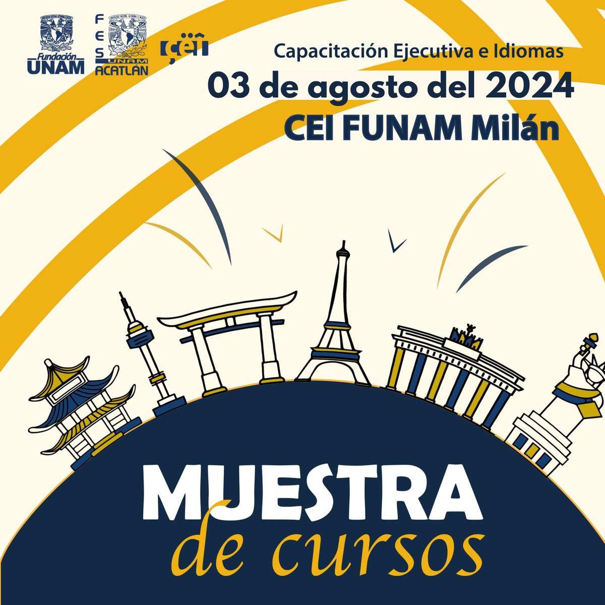 CEI_FUNAMMILAN's tweet photo. ¡Queremos que seas parte de nuestra comunidad CEI FUNAM MILÁN! 😃  
Así que, este sábado 03 agosto en nuestras instalaciones, podrás tener una clase muestra del idioma inglés.    
Registrarte: https://t.co/NJYo1iBWZS

#coljuarez #Cuauhtemoc  #CDMX  #UNAM  #IDIOMAS #inglés https://t.co/1HNp62tDN1