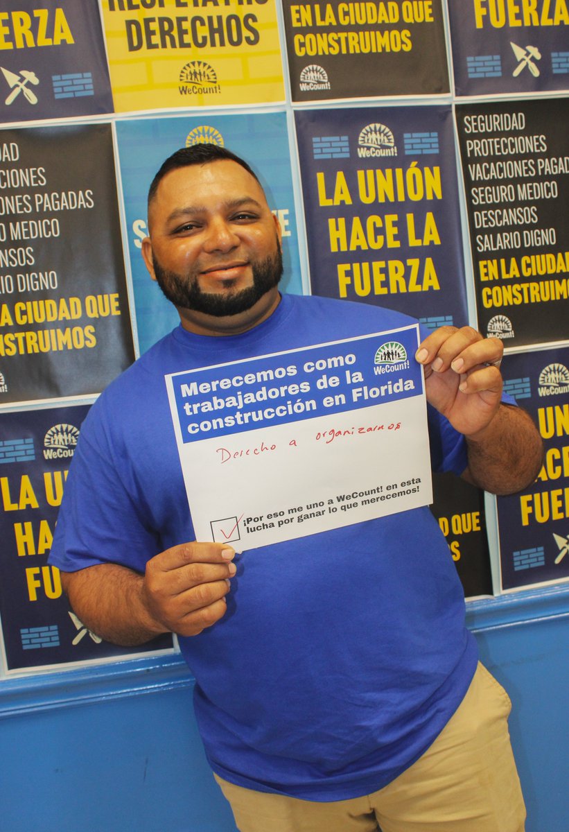 WeCount_Fl's tweet photo. Nothing gets built without our hands! 👷🏾🙌🏾 Across Miami, thousands of construction workers are building our city and facing wage theft, misclassification &amp; dangerous working conditions. We hosted a Worker Assembly this weekend with unions and organizations to find solutions #DALE https://t.co/3jNdrGQijA