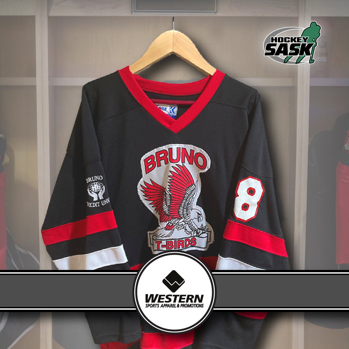August’s Western Sports Apparel &amp; Promotions #Jersday features a sweater from the Bruno T-Birds para hockey club. 🦅

To learn more about the para programs in our province, head to the link below. 🔽

🛷 | hockeysask.ca/programs/para-…