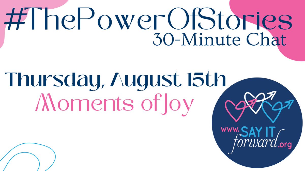 Many, many thanks to you all, #ThePowerOfStories💜friends! <a href="/yobreezy/">Yodit Kifle</a> and I are always grateful for your presence, and especially in celebrating #InternationalFriendshipDay 💕

If you have time on August 15th, we hope you will join us for the topic “Moments of Joy”😊