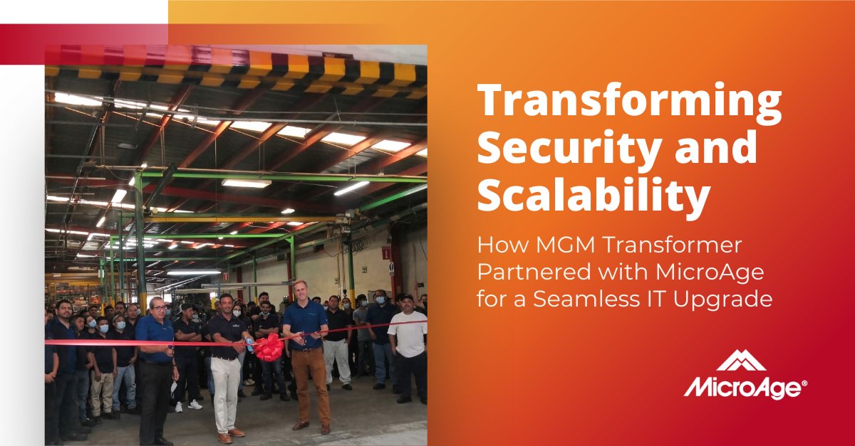 MicroAge's tweet image. Unlock the secrets to top-notch IT security and scalability!🔓📈 See how MicroAge secured and transformed MGM Transformer&apos;s IT infrastructure for seamless growth. Read how at: bit.ly/3A7TBxD 

#ITsecurity #EndpointSecurity #ITinfrastructure #ITservices