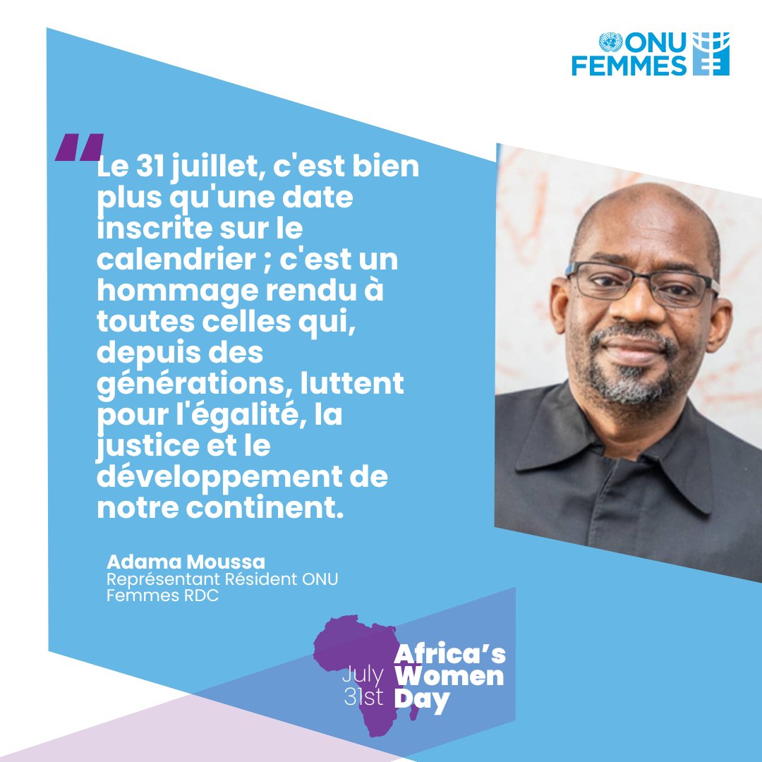 62é #JournéePanafricaine de la #femme:"L'égalité entre hommes et femmes n'est pas un idéal lointain, mais un impératif pour le progrès de nos nations. En #RDC, comme dans toute l'Afrique, les femmes jouent un rôle essentiel dans l’économie, la politique, la paix et la sécurité"