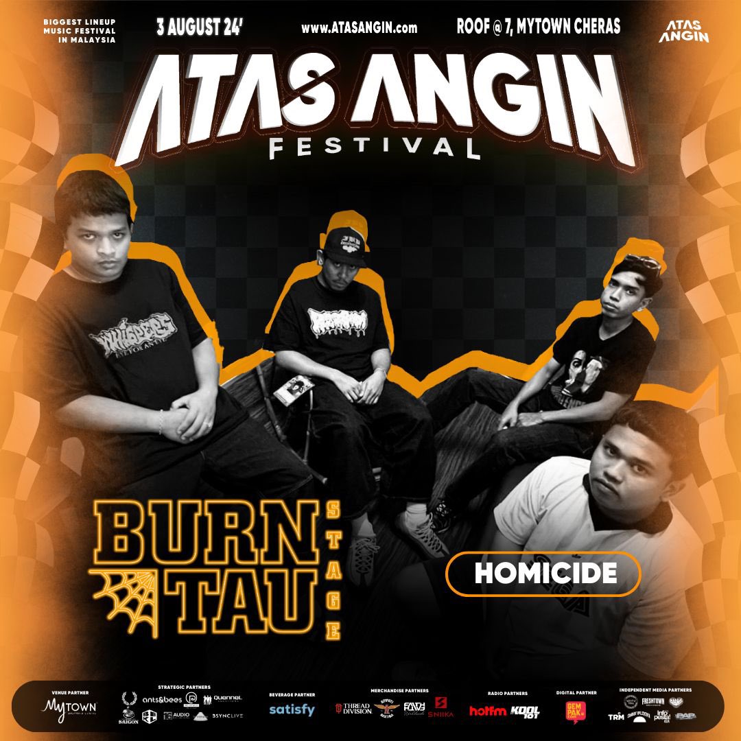 ATAS ANGIN FESTIVAL 2024 🏁 

101 performers.

15 hours.

The show never stop. 

🗓️ 3 AUGUST 2024
🕰️ 9AM - 12AM
📍 ROOFTOP @7 MYTOWN CHERAS

‼️ ALL TICKETS ARE AVAILABLE ON ATAS ANGIN WEBSITE ‼️
atasangin.com