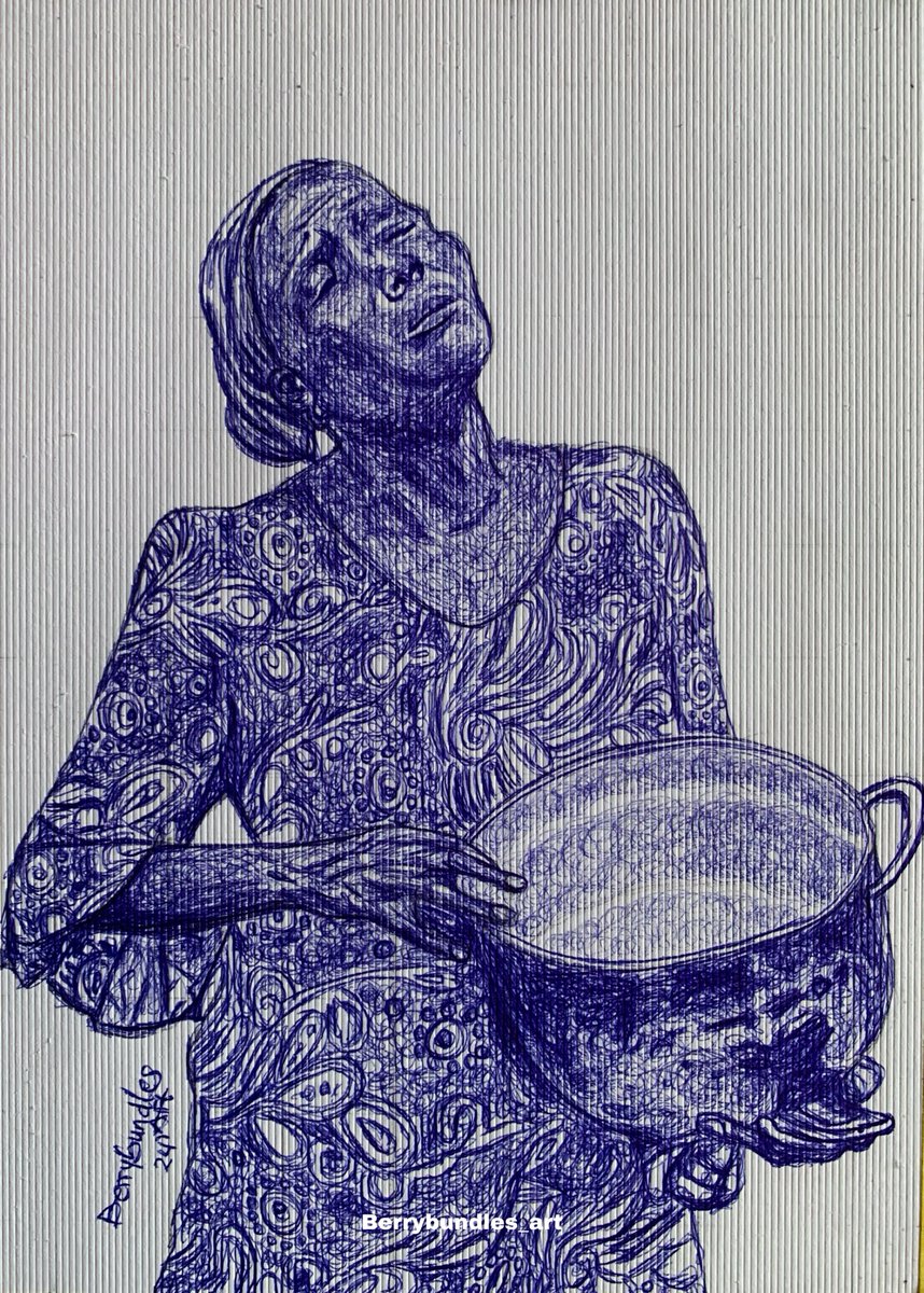 Was bored, so I picked one of the viral pictures online to recreate with my pen 🖊️ 🎨

#EndBadGovernaceInNigeria 
#EndBadGovernaceProtest 
#EndBadGovernance