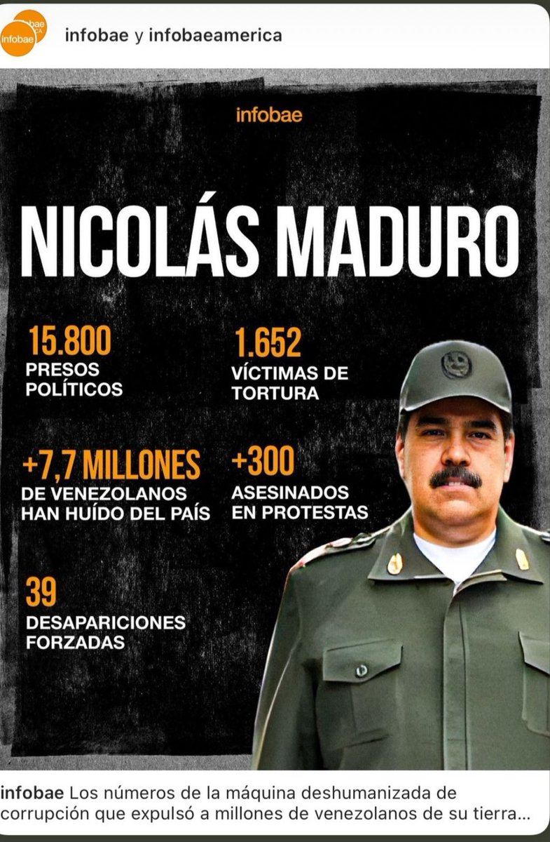 aetchebarne's tweet photo. Maduro Asesino! 
Dictador. https://t.co/xMWsT3Ubih
