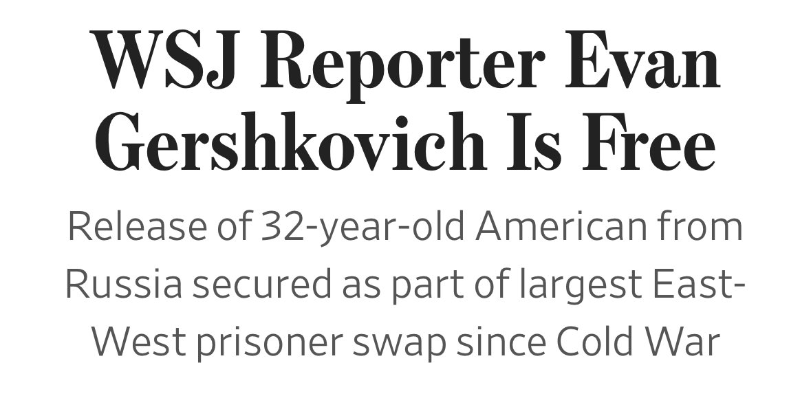 Congratulations!

Everyone thanks to whom this has happened deserves a medal.

And now, we need to acknowledge that  all Kremlin assassins and spies know it for sure that, no matter what, Putin will get them out of prison sooner or later.

Putin only needs to get enough hostages.