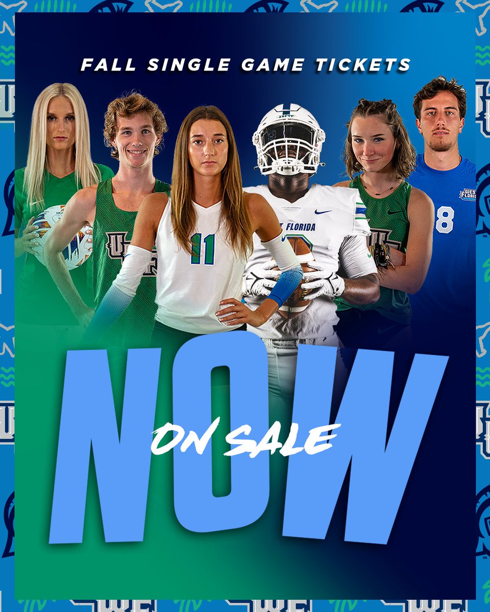 Fans get your tickets for all fall events NOW❕

Head to the ticket tab on goargos.com to purchase. Season tickets for <a href="/uwffootball/">UWF Football</a> are still available, call 850.474.ARGO (2746) or email athleticsticketing@uwf.edu.

#GoArgos