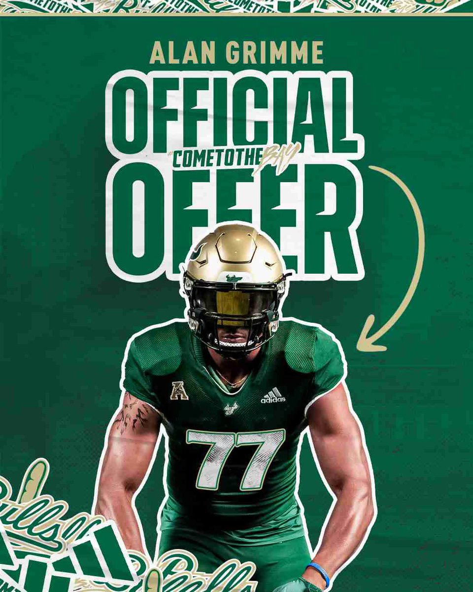 Blessed to receive an Official Offer from <a href="/USFFootball/">USF Football</a>  <a href="/CoachGolesh/">Alex Golesh</a> <a href="/CoachHoodie/">Tyler Hudanick</a>