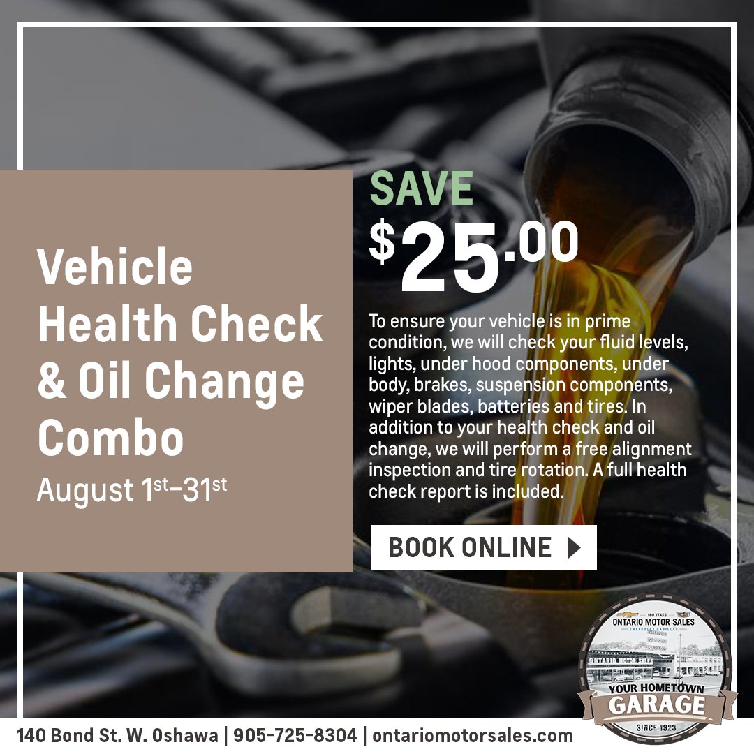 ☀️🚙Your August Hometown Garage Service Specials are here! 

⚙️Vehicle Health Check &amp; Oil Change Combo | SAVE $25 
⚙️Four Wheel Brake Service | $202.88 
⚙️Vehicle Health Check &amp; Alignment Combo | $190.94