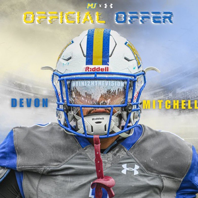 Super blessed to receive my 1st offer from <a href="/MUCougarsFB/">Misericordia University Football</a>. 

<a href="/Coach_Cottle/">Tyler Cottle</a> <a href="/coachyarbo3/">Otha Yarborough</a> <a href="/CoachClark78/">Chris Clark</a> <a href="/coachmslaughter/">Mahlon Slaughter</a> <a href="/CoachBaxter5/">Logan Baxter</a> <a href="/JaretJystad/">Coach Jystad</a> <a href="/matt_wenrich/">Matt Wenrich</a>
#Fini2hTheVi5ion