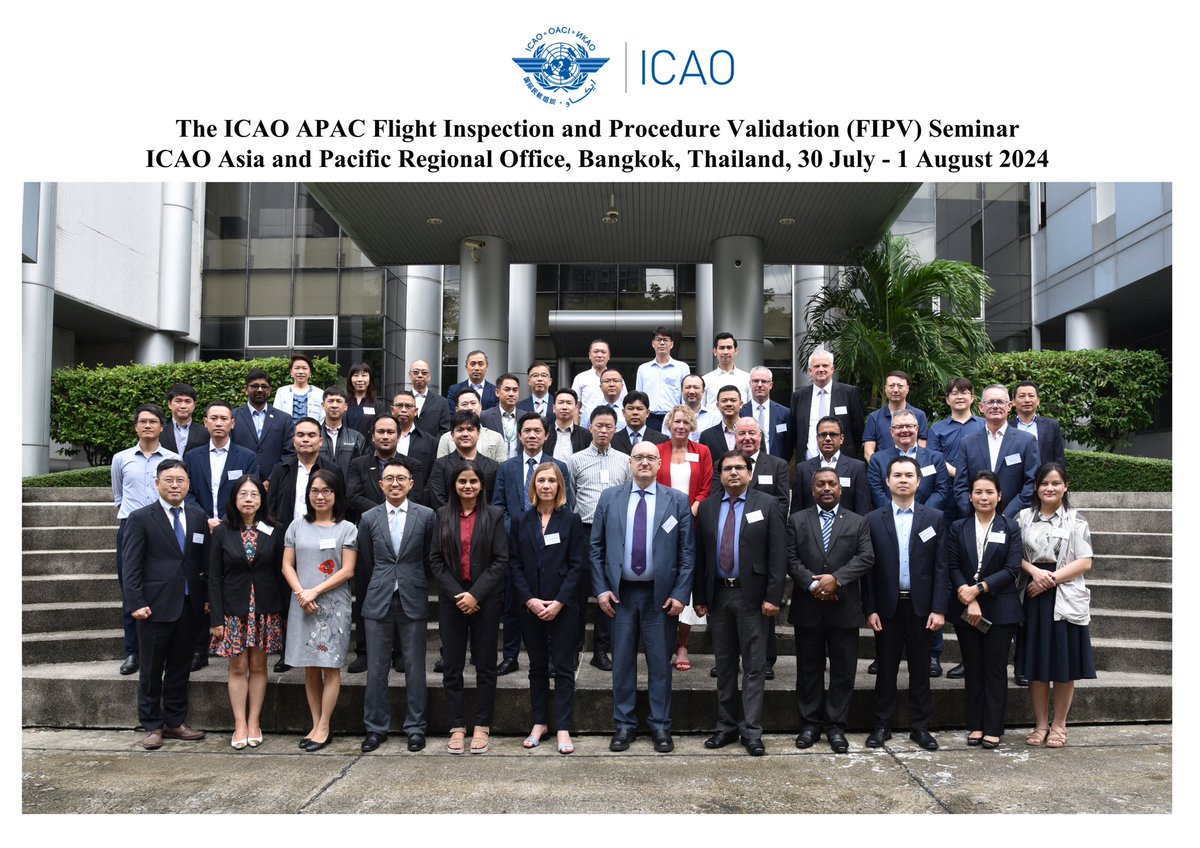 bunkongnov's tweet photo. Flight Inspection and Procedure Validation Seminar, 30 Jul - 1 Aug 2024, @icao Bangkok

Emergence of new technologies and need to tackle safety requirements of Instrument Flight Procedure Design #IFPD https://t.co/yj2KyaPtCZ
