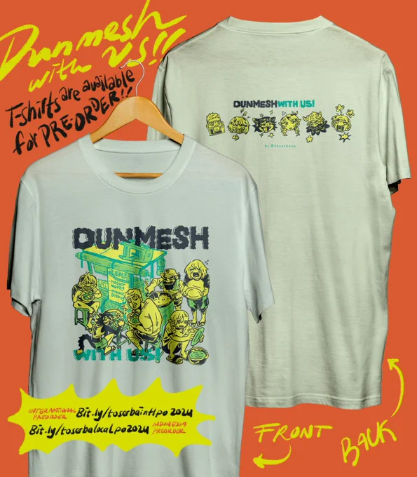 The gang is taking "hangry" to another level!  "DUNMESH With Us" t-shirts by  