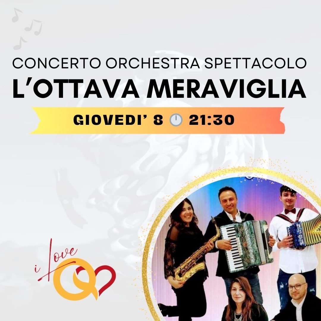 Q3DLab's tweet photo. Emozioni in Musica a "I Love Q"! 
Non perderti il Concerto Live Orchestra Spettacolo "L'ottava Meraviglia" a Quadri!  Un'esperienza indimenticabile di musica e spettacolo ti aspetta! #ConcertoLive #ILoveQ #Quadri #MusicaDalVivo #Emozioni #SpettacoloMusica https://t.co/Ws7k32WpMC