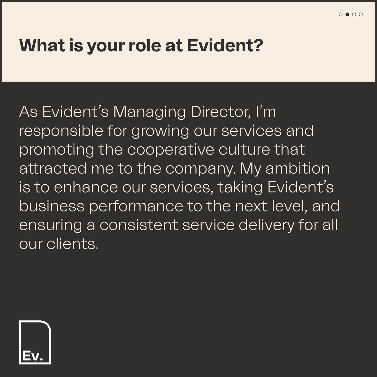 EvidentGlobal's tweet image. John Bennett has joined Evident as Managing Director. 

Find out about John’s responsibilities at Evident and his advice for those looking to launch a career in the green energy sector.

#Evident #GreenJobs #JobsWithPurpose