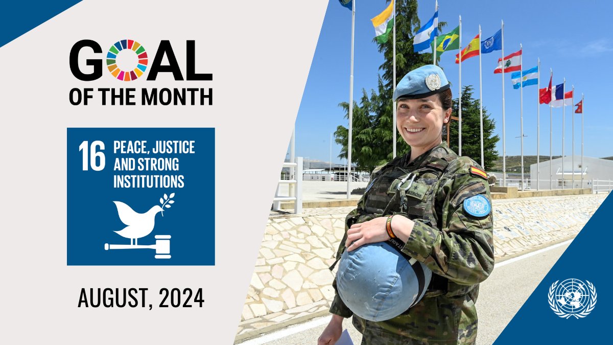 📢 Goal of the Month 🌍 SDG 16: Peace, Justice &amp; Strong Institutions
Coming up in August:
🔹#UNGA79 overview
🔹 Global Progress Report on SDG 16 Launch
🔹 International Day of Indigenous Peoples

Read the full edition➡️ bit.ly/SDGinFocus