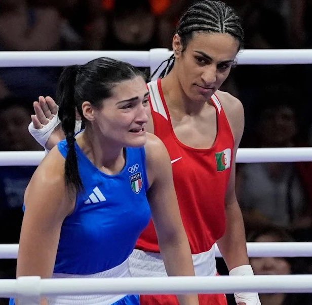İtalya Başbakanı Giorgia Meloni, maçtan çekilen sporcusuna sahip çıktı:

“Erkeksi özelliklere sahip sporcular kadın müsabakalarına alınmamalı. Adil değil.”