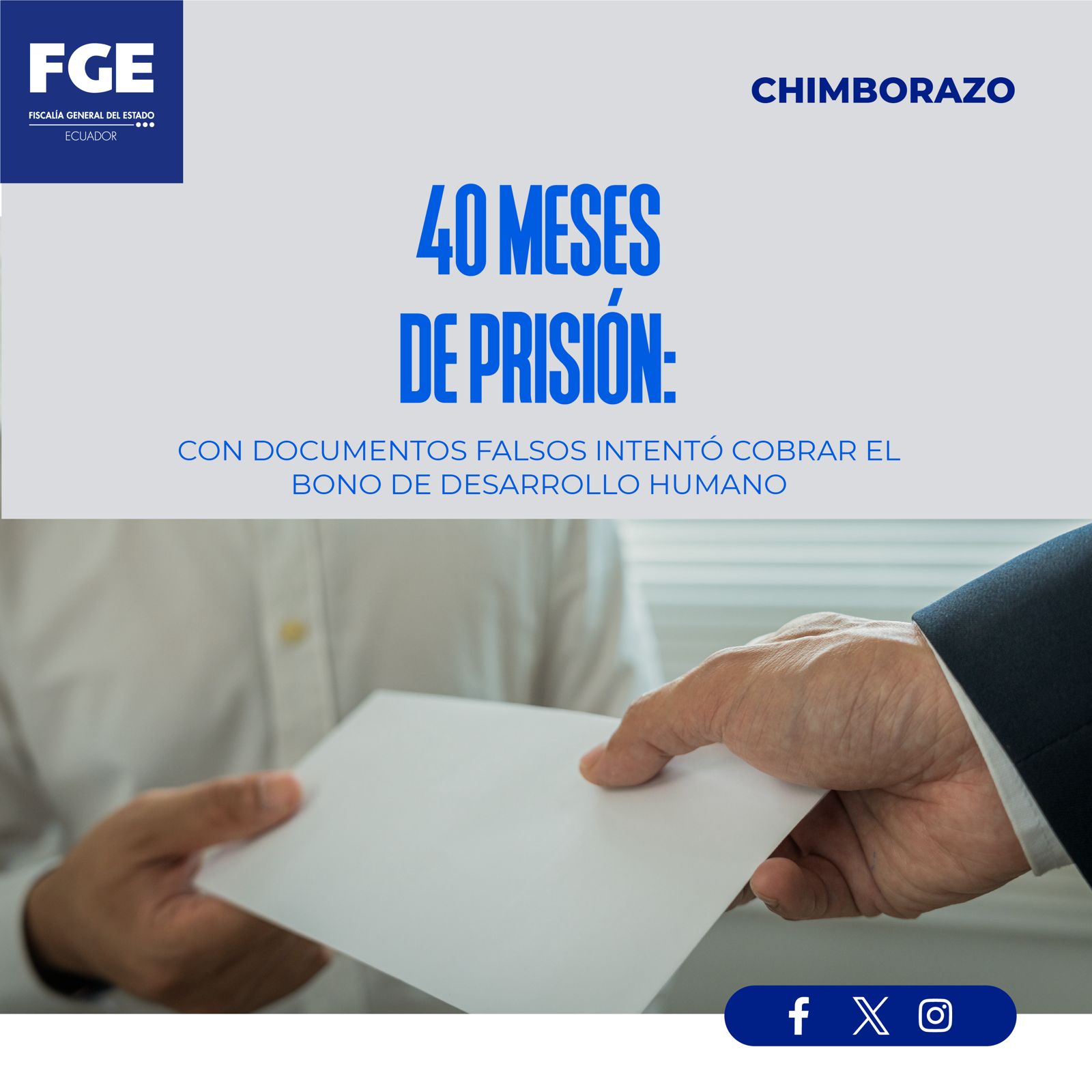 Fiscalía Ecuador on X: “#ATENCIÓN | #Chimborazo: un ciudadano se