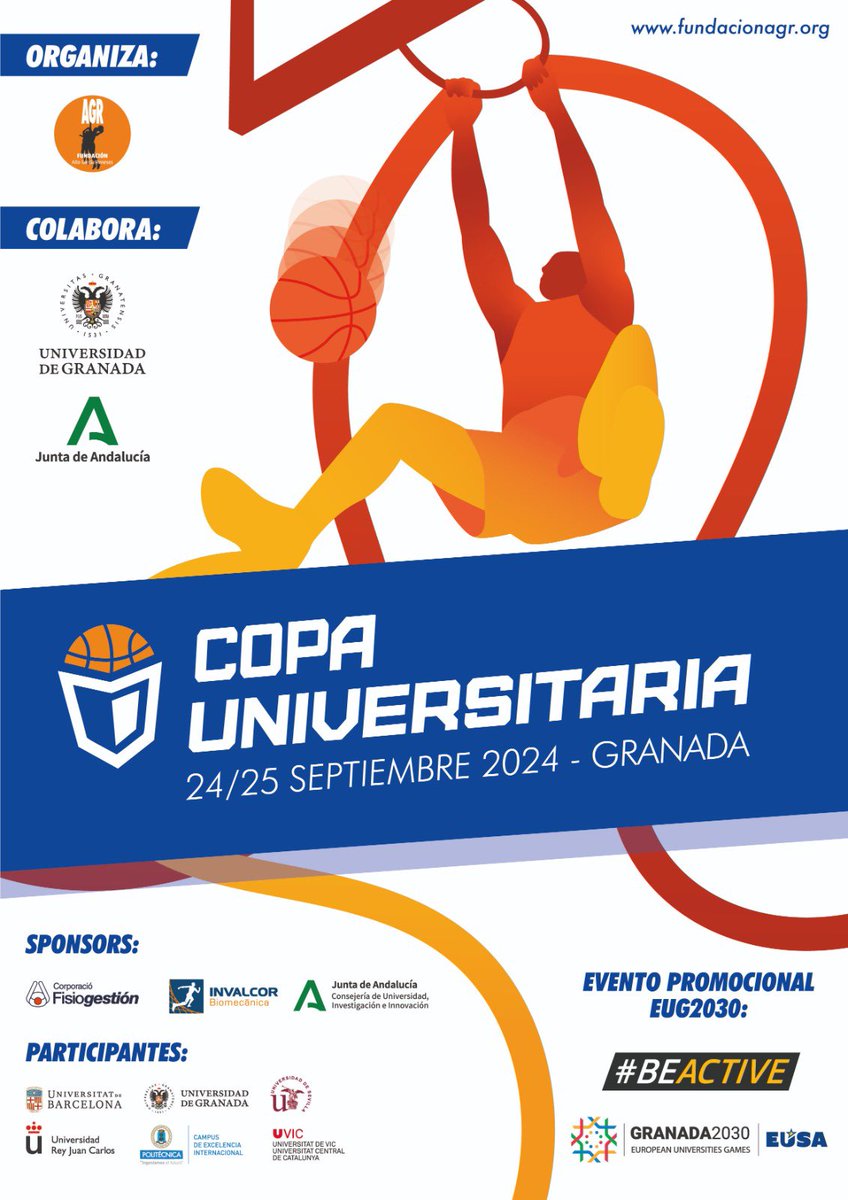 fundacionagr's tweet photo. 🏀🎓 ¡La Fase Final de la #CopaUniversitaria de Baloncesto llega a Granada! 🎓🏀

📅 Fechas: 24 y 25 de septiembre 
📍Lugar: Granada

Organizado por Fundación Aíto García Reneses, en colaboración con la Universidad de Granada y la Junta de Andalucía.

#baloncesto #granada #uni https://t.co/6t6MFLTIc7