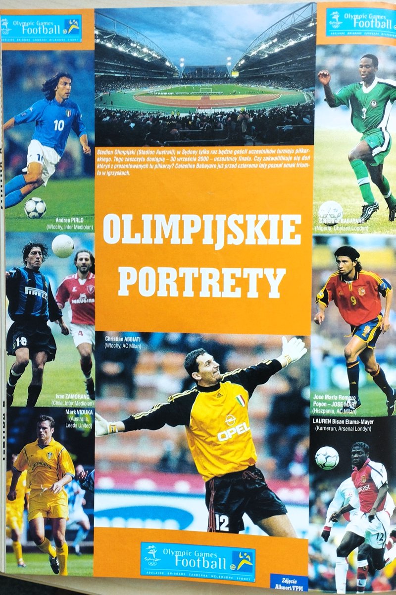 Z okazji #paris2024olympics #PARIS2024📷📷retro Olimpiada 2000 odc 2. #sydney2000 #OlympicGames📷📷Tygodnik Piłka Nożna 38/2000
<a href="/retrofutbol_pl/">Retro Futbol.pl</a>
<a href="/Podcast_KTB_/">#KIEDYŚ TO BYŁO</a>
<a href="/pn20lat/">PN 20 lat temu</a> 
<a href="/Pirlo_official/">Andrea Pirlo</a>
#GianlucaZambrotta - poster