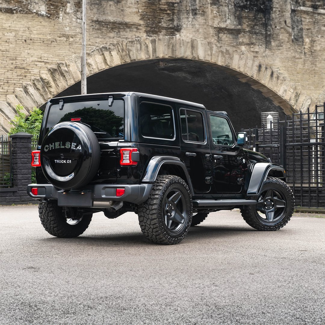 ChelseaTruckCo's tweet photo. From city lights to mountain trails, who's ready to explore?
The all black Jeep Wrangler CJ400, sporting the 20" Retro Mondials and Exposed Carbon 4 Slot Herringbone Design Grille.
https://t.co/Mc4TdnsdVd
#ChelseaTruckCo #CTCo #JeepLife #Jeep #Offroad #CJ400 #Luxury https://t.co/dneEPIUAjK