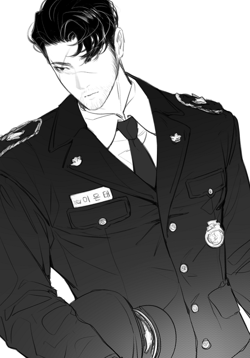 rhesmaryn's tweet photo. some people on reddit said they could see Vasco as a police officer in the future so I wanted to draw it :D https://t.co/LCtIMXE6Ah