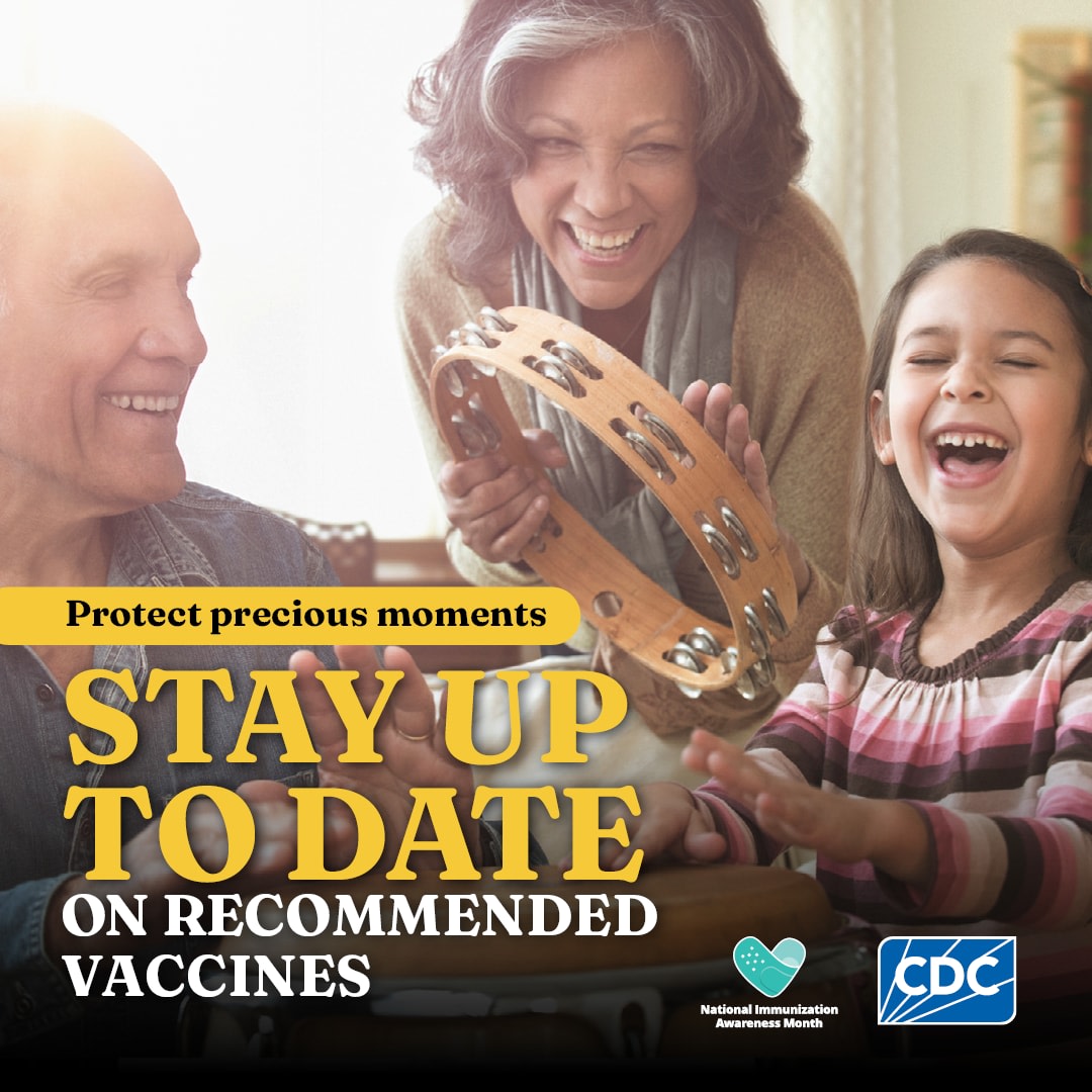 August is National Immunization Awareness Month, an observance held to highlight the importance of routine vaccination for people of all ages.

Learn more about immunization schedules ➡️ cdc.gov/vaccines/index…