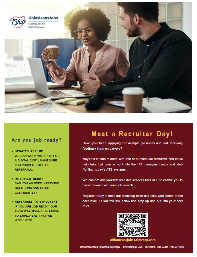 Our in-house recruiters are here to help you: Re-write your resume to be ATS-ready, Get your resume directly into the hands of HR managers, &amp; Prepare for interviews like a pro! All for FREE! Register today by following the link/QR code below! 🔗📲 #clevelandjobs #cleveland