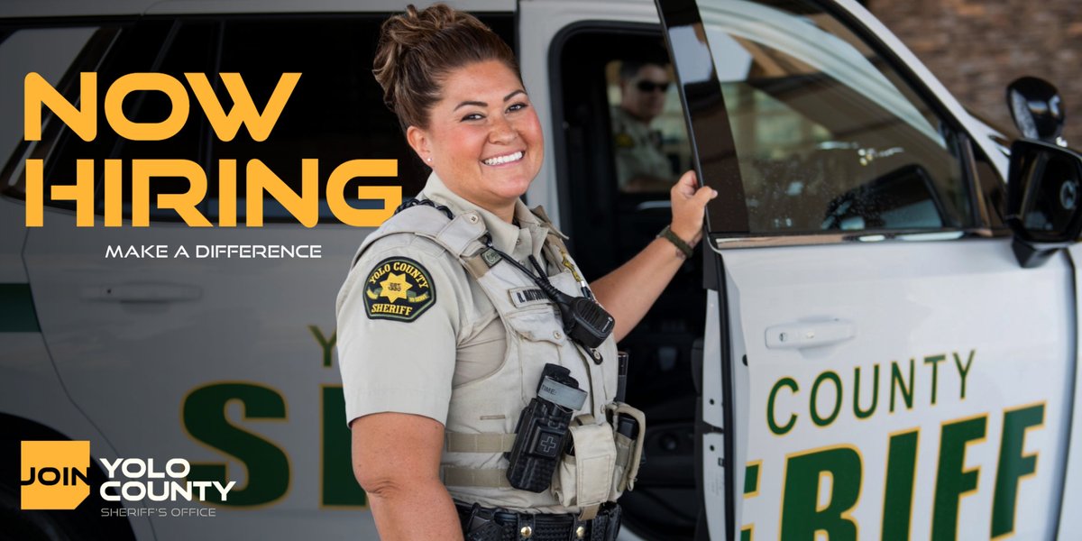 We're now hiring at the Yolo County Sheriff's Office.  Click the link in our bio to learn how you can get started today. #ycso #yolocounty #corrections