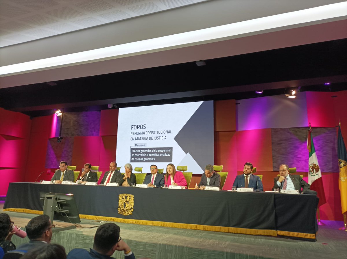 gpe_salmoran's tweet image. Cerramos con broche de🪙 la 4a jornada de los #Foros @UNAM_MX
sobre la Reforma constitucional en materia de justicia
en el @IIJUNAM con dos mesas de lujo

efectos generales de la suspensión
justicia expedita

un esfuerzo de @FES_ACATLAN, @FESAragonUNAM, @DerechoUNAMmx y @IIJUNAM
