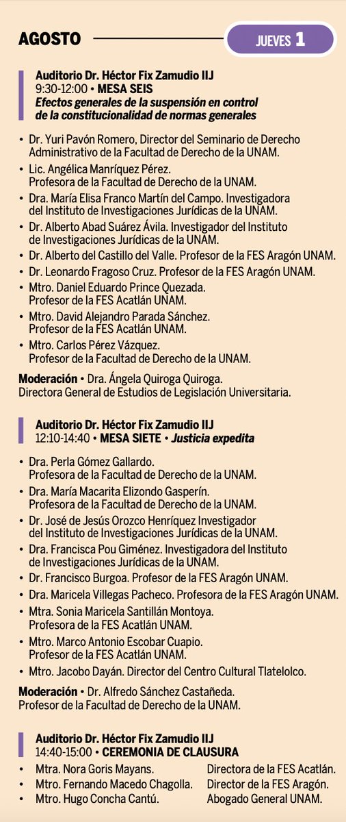 gpe_salmoran's tweet image. Cerramos con broche de🪙 la 4a jornada de los #Foros @UNAM_MX
sobre la Reforma constitucional en materia de justicia
en el @IIJUNAM con dos mesas de lujo

efectos generales de la suspensión
justicia expedita

un esfuerzo de @FES_ACATLAN, @FESAragonUNAM, @DerechoUNAMmx y @IIJUNAM