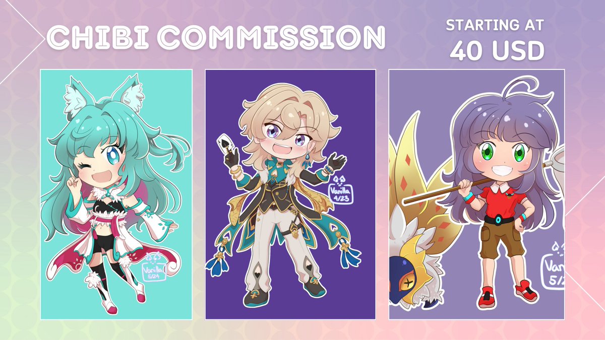 #VGenOpen 🐿️🤍 3 slots are available for each service!
﹂ 💖&amp; 🔁 Appreciated!