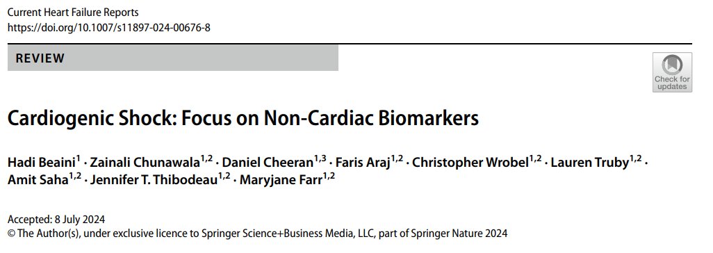 Hadi Beaini, MD (@beaini_hadi) on Twitter photo Check out our review on Non-Cardiac Biomarkers in Cardiogenic Shock: doi.org/10.1007/s11897…
<a href="/MaryjaneFarrMD/">Maryjane Farr MD MSc, FACC FAST FHFSA FAHA</a> <a href="/UTSWInternalMed/">UTSW Internal Medicine</a> <a href="/utswheart/">UTSW Heart</a> #CardiogenicShock Check out our review on Non-Cardiac Biomarkers in Cardiogenic Shock: doi.org/10.1007/s11897…
<a href="/MaryjaneFarrMD/">Maryjane Farr MD MSc, FACC FAST FHFSA FAHA</a> <a href="/UTSWInternalMed/">UTSW Internal Medicine</a> <a href="/utswheart/">UTSW Heart</a> #CardiogenicShock