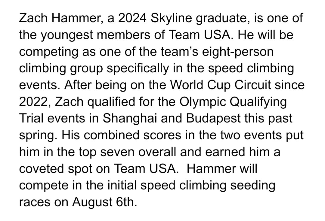 Please join us in cheering on our very own Olympians as they compete in Paris!