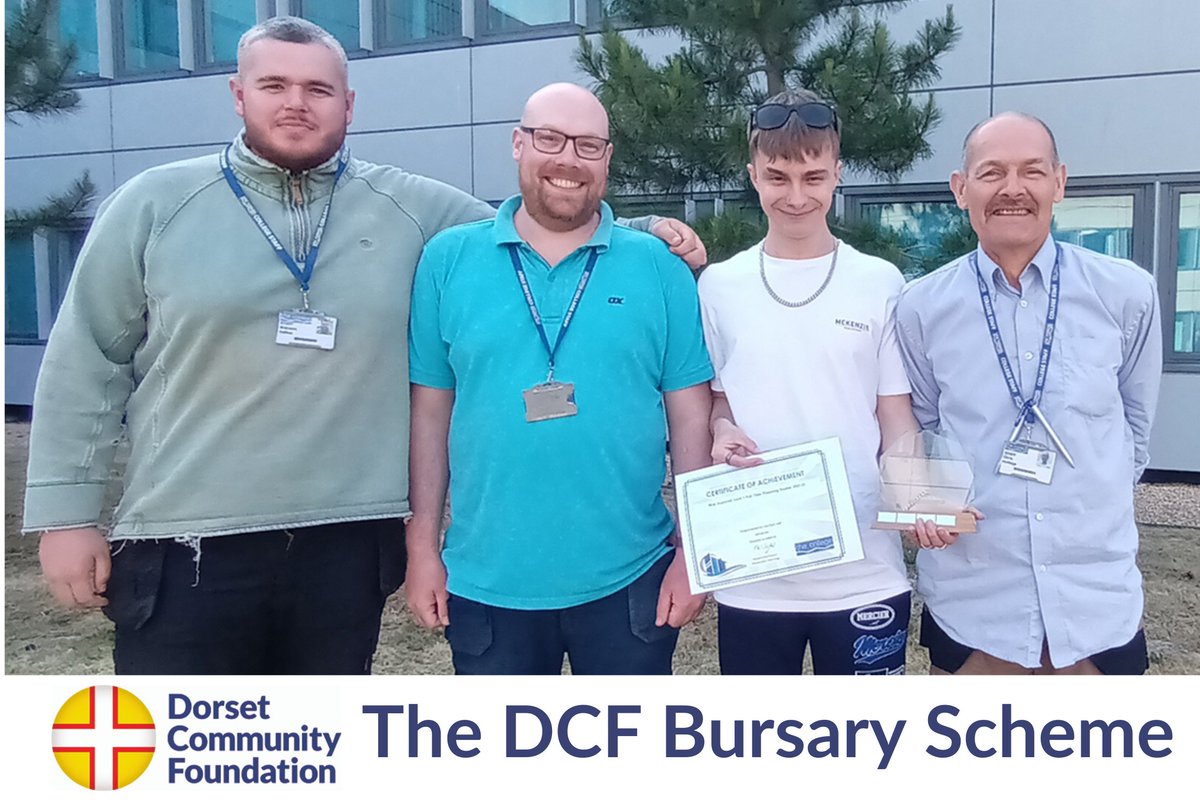 Jack Hayward's family couldn't afford his travel to college to study plastering but our Bursary Scheme helped get him there. Jack is an SEN student but his mum says he's flourished at college. Our bursaries are now open for applications. Details here:
dorsetcommunityfoundation.org/news/bursaries…