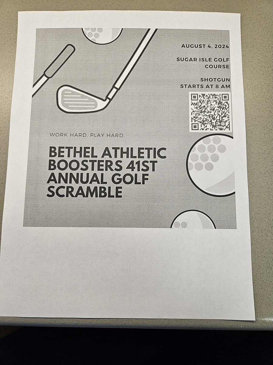 BethelBeesBBK's tweet image. If you&apos;re free on Sunday August 4th and love Golf, grab some friends and come out and support our Bethel Athletic Boosters by playing in our Golf scramble.#fun4all