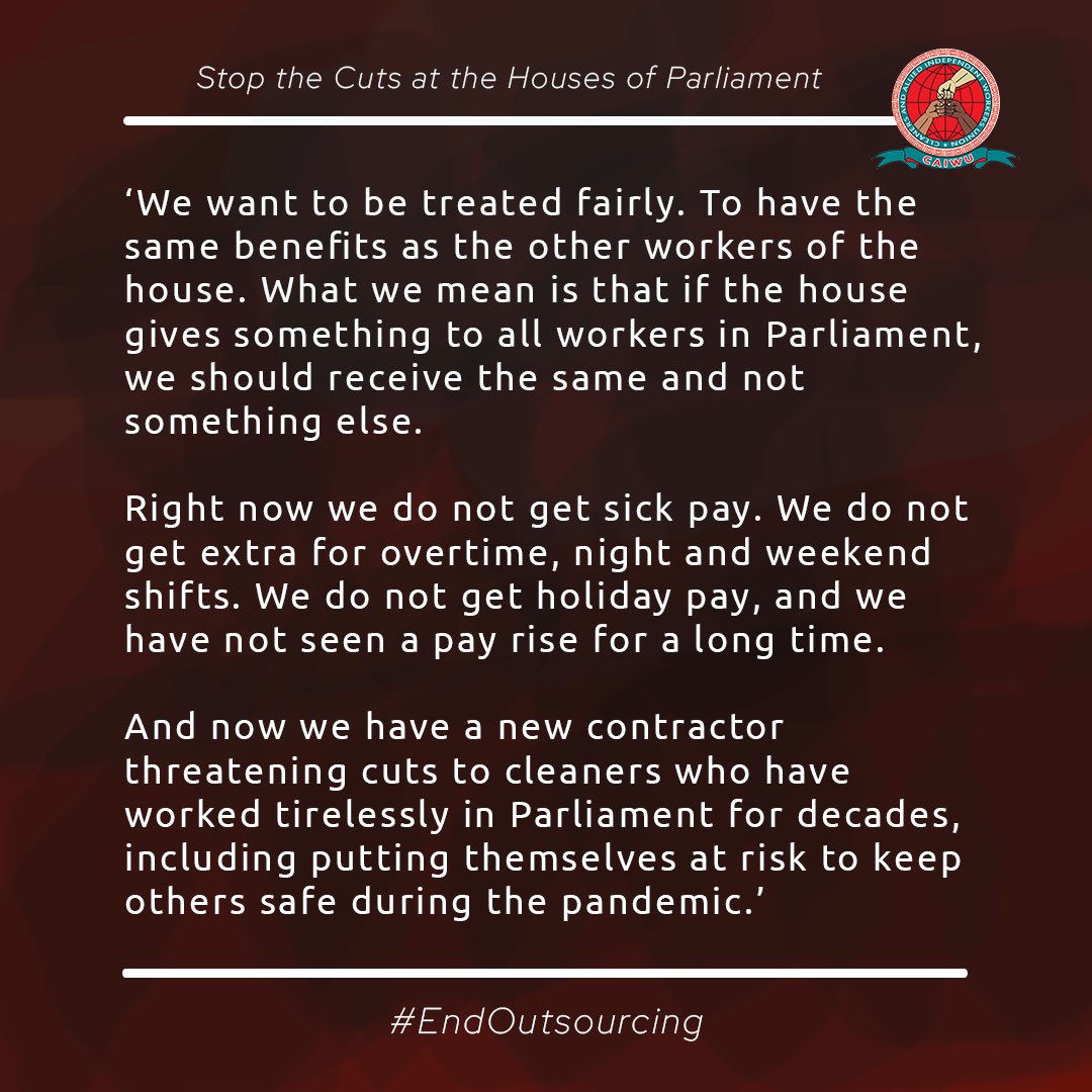 Since initiating a formal dispute at <a href="/meta/">Meta</a>, the Churchill Group has sacked 5 of our
most outspoken members on spurious grounds.

They should be nowhere near Parliament. And a Government professing to
transform workers’ rights ought to put its money where its mouth is.