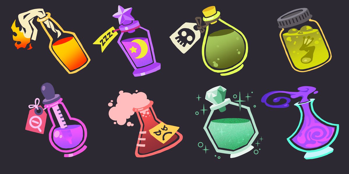 ✨POTIONS✨

A handful of potions that I made for <a href="/dogwitchgame/">DOG WITCH</a> by <a href="/heckmouse/">ANDY ☻</a>
