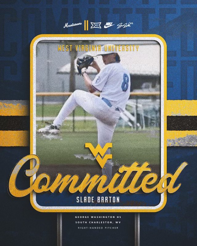 Slade Barton (@sladebarton2026) on Twitter photo Huge thanks to my family and everyone else who has helped me on the way! Thank you to Coach Sabins and the rest of the staff at West Virginia University! <a href="/WVUBaseball/">WVU Baseball</a> Huge thanks to my family and everyone else who has helped me on the way! Thank you to Coach Sabins and the rest of the staff at West Virginia University! <a href="/WVUBaseball/">WVU Baseball</a>