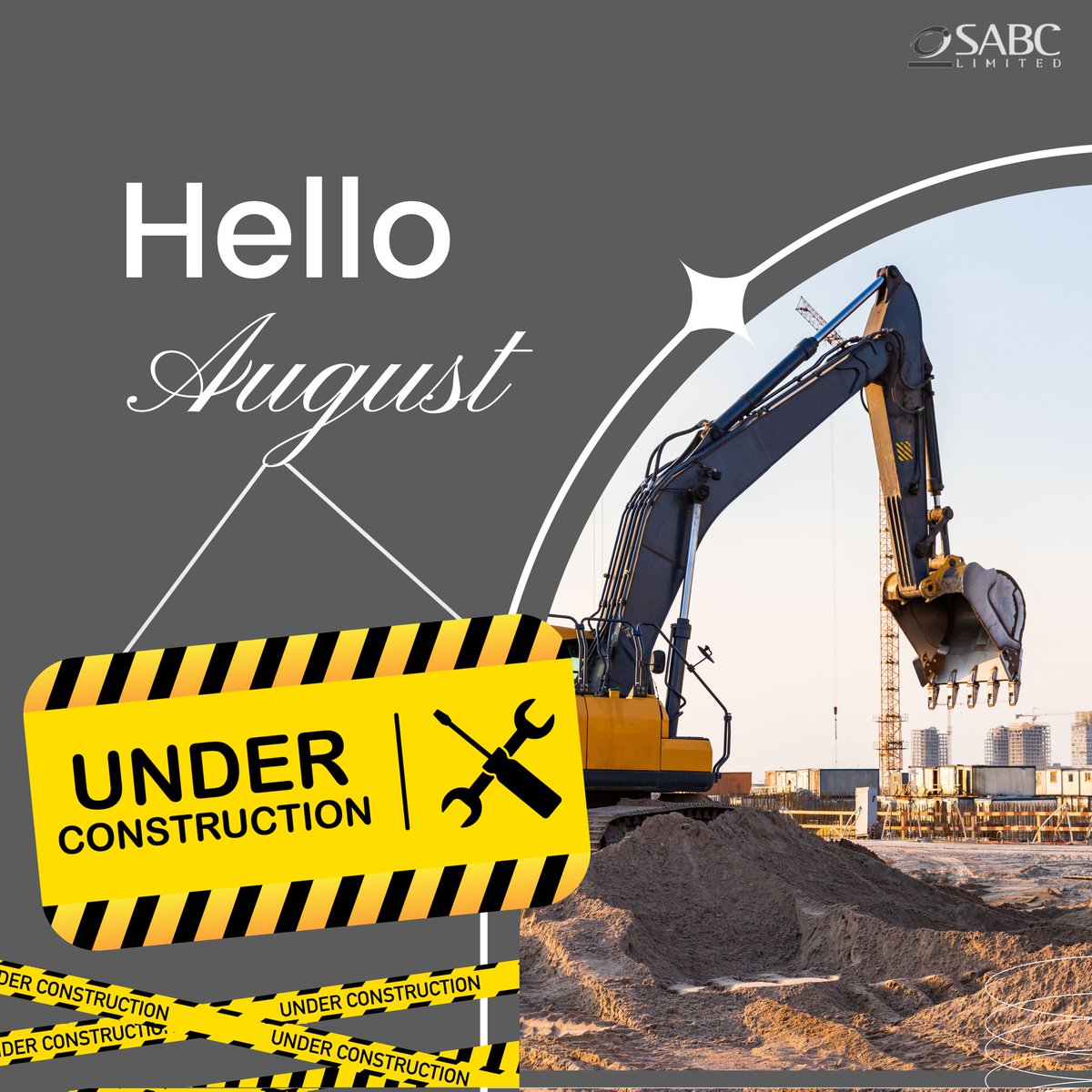 SabcLimited's tweet image. Welcome to August! 🌟 As we forge ahead in the construction world, let's build on the foundations of success and innovation. Here's to new projects, fresh beginnings.
 #WelcomeAugust #ConstructionGoals #SABCLimited #BuildingTheFuture #InnovationInConstruction #NewMonthNewGoals